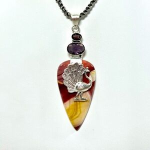 XL Mookaite Jasper 925 Gemstone Pendant